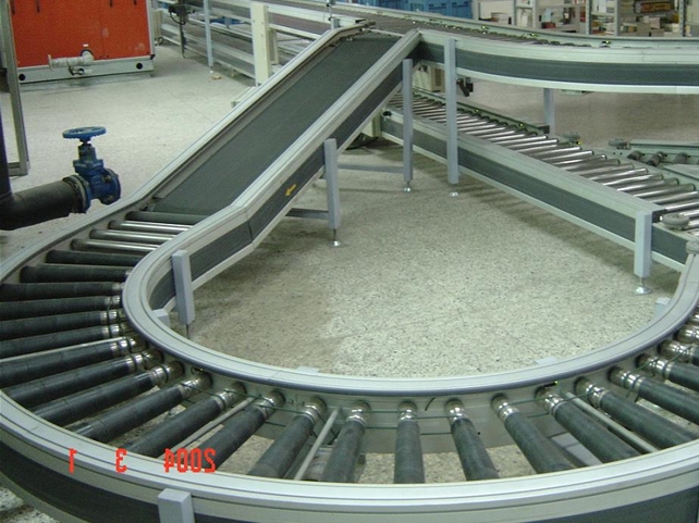 滾柱輸送機(jī)，滾道輸送機(jī)實例圖